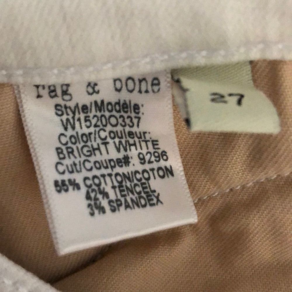 Rag & Bone Triple Zip White Skinny Jeans Size 27 - Picture 13 of 14